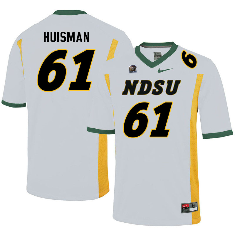 Men #61 Kody Huisman North Dakota State Bison College Football Jerseys Sale-White